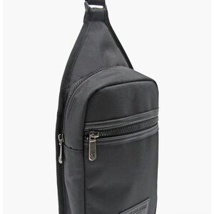 True Religion Black Belt Bag with Adjustable Strap